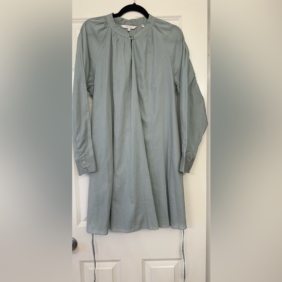 Rebecca Taylor long Sleeve Cotton belted Shirt Dress Size Large - Picture 4 of 15